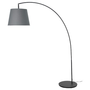 IKEA SKOTTORP / SKAFTET floor lamp, arched Gray, Ikea Outlet | 8042NGVYE