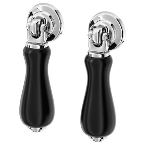 IKEA SKÄRHAMN drop pull, black/chrome plated, 13/16 in, 2 pack, Ikea Outlet | 7092ITXYW