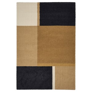 IKEA SKRIFTSPRÅK rug, low pile, 5'7 inx7'10 in Yellow / Brown / Dark Blue, Ikea Outlet | 2896MVNJI