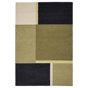IKEA SKRIFTSPRÅK rug, low pile, 5'7 inx7'10 in Beige / Green / Dark Blue, Ikea Outlet | 5841XQDBV