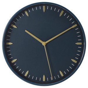 IKEA SKÄRIG wall clock, blue, 10 ¼ in, Ikea Outlet | 1720ITGAS