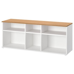 IKEA SKRUVBY TV unit, 61 3/8x14 3/4x23 5/8 in White, Ikea Outlet | 5739NZUYR