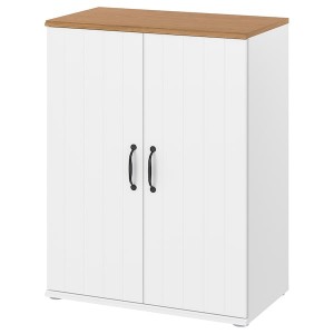 IKEA SKRUVBY cabinet with doors, 27 1/2x35 3/8 in White, Ikea Outlet | 5134TJLPS