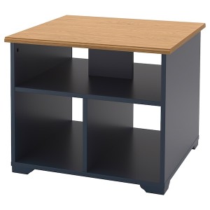 IKEA SKRUVBY coffee table, 23 5/8x23 5/8 in Black / Blue, Ikea Outlet | 0985KTUDH