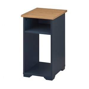 IKEA SKRUVBY side table, 15 3/4x12 5/8 in Black / Blue, Ikea Outlet | 3562TMASK