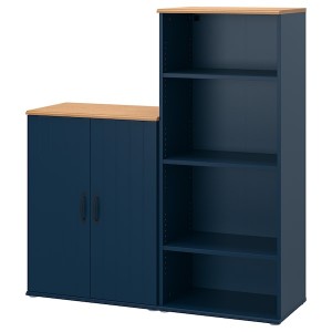 IKEA SKRUVBY storage combination, 51 1/8x55 1/8 in Black / Blue, Ikea Outlet | 3578WNSDT