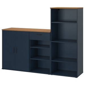 IKEA SKRUVBY storage combination, 70 7/8x55 1/8 in Black / Blue, Ikea Outlet | 4798DFYHC