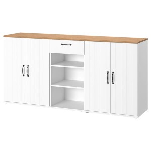 IKEA SKRUVBY storage combination, 74 3/4x35 3/8 in White, Ikea Outlet | 3105AMBDO