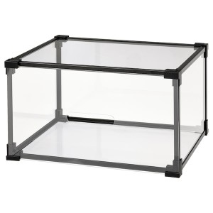 IKEA SKUFFEN shoe box, clear, 14x11x8 in, Ikea Outlet | 7285LGJEF