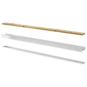 IKEA SKYTTA rail for sliding door frame, 3 tracks Aluminum Color, Ikea Outlet | 3465RQEHK