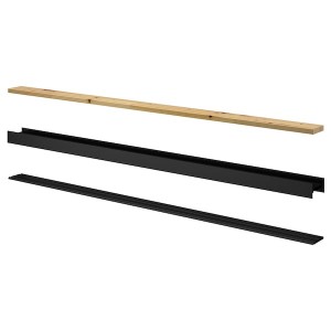 IKEA SKYTTA rail for sliding door frame, 3 tracks black Black, Ikea Outlet | 3298JZLDE