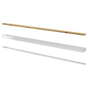 IKEA SKYTTA rail for sliding door frame, 2 tracks Aluminum Color, Ikea Outlet | 6104UFVAR