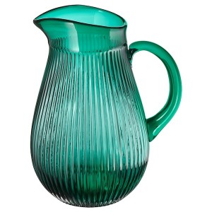 IKEA SÄLLSKAPLIG pitcher, patterned/green, 68 oz, Ikea Outlet | 0132RQHTZ