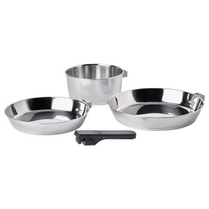 IKEA SLÄTROCKA cookware set with detachable handle Stainless Steel, Ikea Outlet | 4589LSXEU