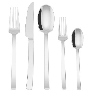 IKEA SMAKGLAD 20-piece flatware set, stainless steel, Ikea Outlet | 2591OIFUE
