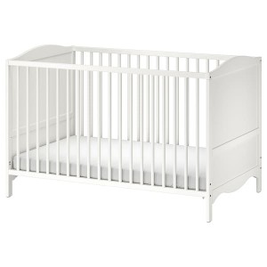 IKEA SMÅGÖRA crib, 27 1/2x52 in White, Ikea Outlet | 0376NAJHE