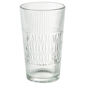IKEA SMÄLLSPIREA vase, clear glass/patterned, 8 ¾ in, Ikea Outlet | 8204ESWYU