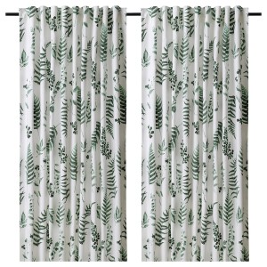 IKEA SMÅSÄRV curtains, 1 pair, leaf, 57x98 in, Ikea Outlet | 2170VZUJD