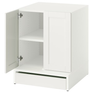 IKEA SMÅSTAD / UPPFÖRA cabinet, with frame/with 1 shelf, 23 5/8x25 5/8x29 7/8 in White, Ikea Outlet | 5043ELYCI