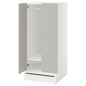 IKEA SMÅSTAD / UPPFÖRA wardrobe, 23 5/8x25 5/8x53 1/2 in White / Gray, Ikea Outlet | 7296RLYPH