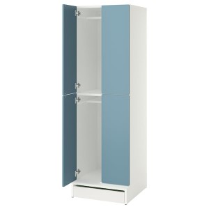 IKEA SMÅSTAD / UPPFÖRA wardrobe, 23 5/8x25 5/8x77 1/8 in Blue, Ikea Outlet | 3710VTRZO