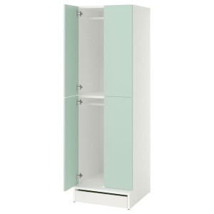 IKEA SMÅSTAD / UPPFÖRA wardrobe, 23 5/8x25 5/8x77 1/8 in Green, Ikea Outlet | 5869IVEYS