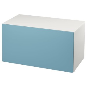 IKEA SMÅSTAD bench with toy storage, 35 3/8x20 1/2x18 7/8 in White / Blue, Ikea Outlet | 6108HCJNQ