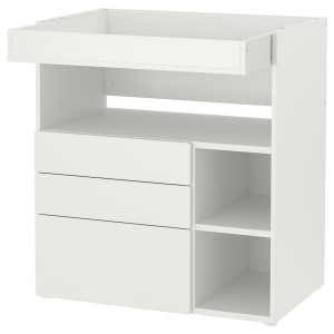 IKEA SMÅSTAD changing table, with 3 drawers, 35 3/8x31 1/2x39 3/8 in White, Ikea Outlet | 7164KCBZV
