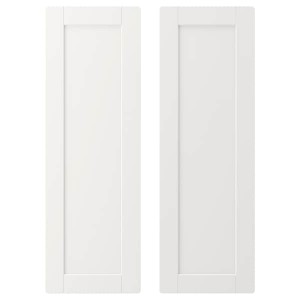 IKEA SMÅSTAD door, 11 3/4x35 3/8 in, 2 pack White / With Frame, Ikea Outlet | 7095ZLCIM