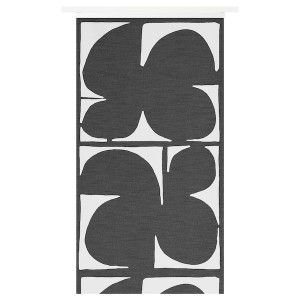 IKEA SMÅSTÄVMAL panel curtain, black/white, 24x120 in, Ikea Outlet | 7163ZVBWE