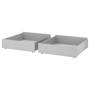 IKEA SMYGA underbed storage box, 37x38 5/8x11 3/8 in, 2 pack Light Gray, Ikea Outlet | 1856EGPNX