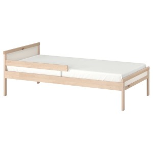 IKEA SNIGLAR bed frame with slatted bed base, 27 1/2x63 in Beech, Ikea Outlet | 9218NGZHI