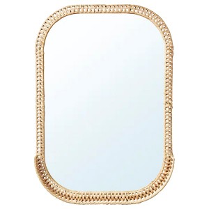 IKEA SOMMARBO mirror, rattan, 20 7/8x29 7/8 in, Ikea Outlet | 1072SJDQG