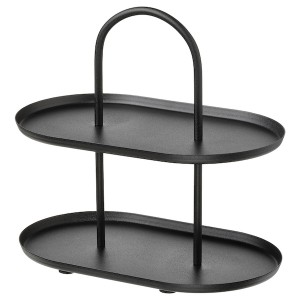 IKEA SOMMARÖGA serving stand, two tiers Black, Ikea Outlet | 4305SNOEP