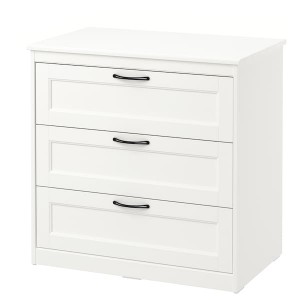 IKEA SONGESAND 3-drawer chest White, Ikea Outlet | 3254LFUWN