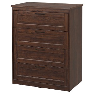 IKEA SONGESAND 4-drawer chest Dark Brown, Ikea Outlet | 8596UGYAV