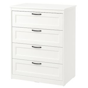 IKEA SONGESAND 4-drawer chest White, Ikea Outlet | 2768QVRFX
