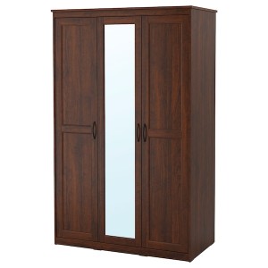 IKEA SONGESAND Wardrobe, 47 1/8x23 5/8x75 1/4 in Brown, Ikea Outlet | 9186OSBXA