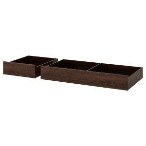 IKEA SONGESAND underbed storage box, set of 2, Queen/King Brown, Ikea Outlet | 4562GFVTY