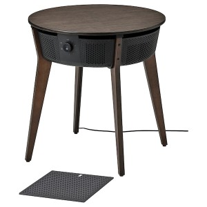 IKEA STARKVIND table with air purifier Additional Gas Filter Stained Oak Veneer / Dark Brown, Ikea Outlet | 5148WABTM