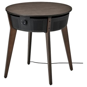 IKEA STARKVIND table with air purifier Stained Oak Veneer / Dark Brown Smart, Ikea Outlet | 7930NZRAP