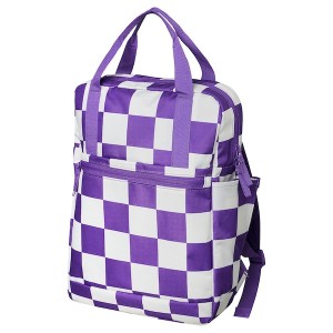 IKEA STARTTID backpack, 10 ¾x3 ½x15 inx3 gallon White / Bright Lilac, Ikea Outlet | 4218BMKZS