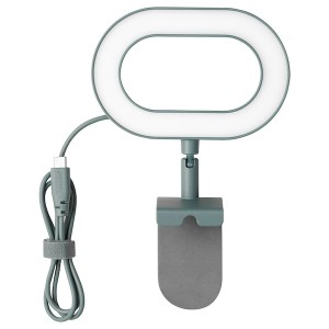 IKEA STÄNKREGN LED ring lamp, dimmable/turquoise, Ikea Outlet | 4269BHSLJ