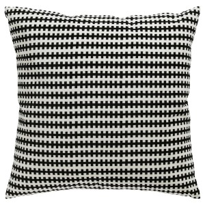 IKEA STOCKHOLM cushion, black/white, 20x20 in, Ikea Outlet | 7269MYNDU