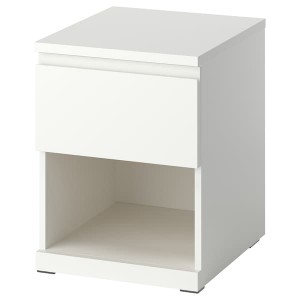 IKEA STORKLINTA bedside table, with 1 drawer, 15 3/4x18 7/8x20 7/8 in White, Ikea Outlet | 8672XAJNH