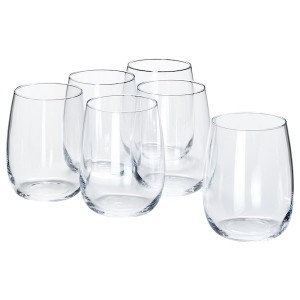 IKEA STORSINT glass, clear glass, 13 oz, 6 pack, Ikea Outlet | 0864DZJBT