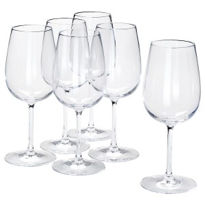 IKEA STORSINT wine glass, clear glass, 17 oz, 6 pack, Ikea Outlet | 6035YODRI