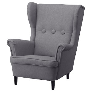 IKEA STRANDMON Children's armchair, Vissle gray, Ikea Outlet | 3968KTXCO