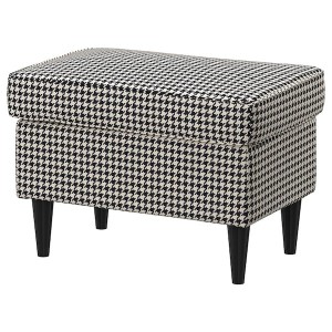 IKEA STRANDMON ottoman Vibberbo Black / Beige, Ikea Outlet | 1850UMLDA