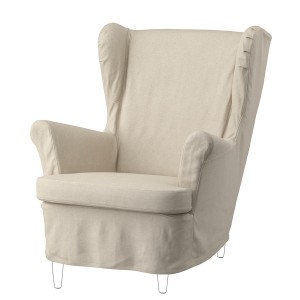 IKEA STRANDMON slipcover for wing chair Risane Natural, Ikea Outlet | 0762SCWPV